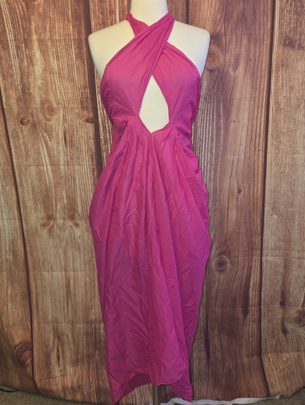 NWT JCrew Convertible Beach Sarong Size XS Fuchsia